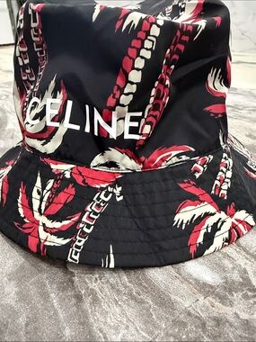 Celine Black, Red and Cream Tropical Bucket Hat